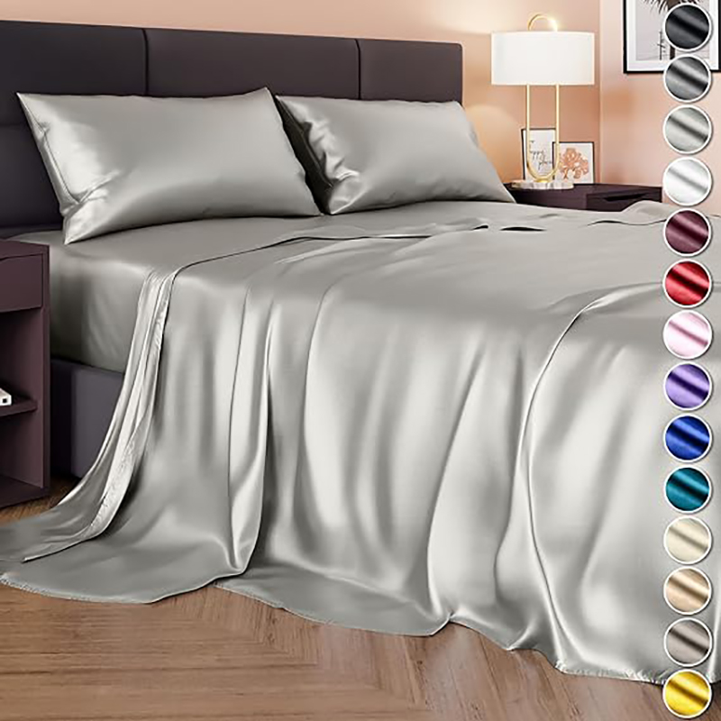 Bộ ga trải giường 4 món satin D00002